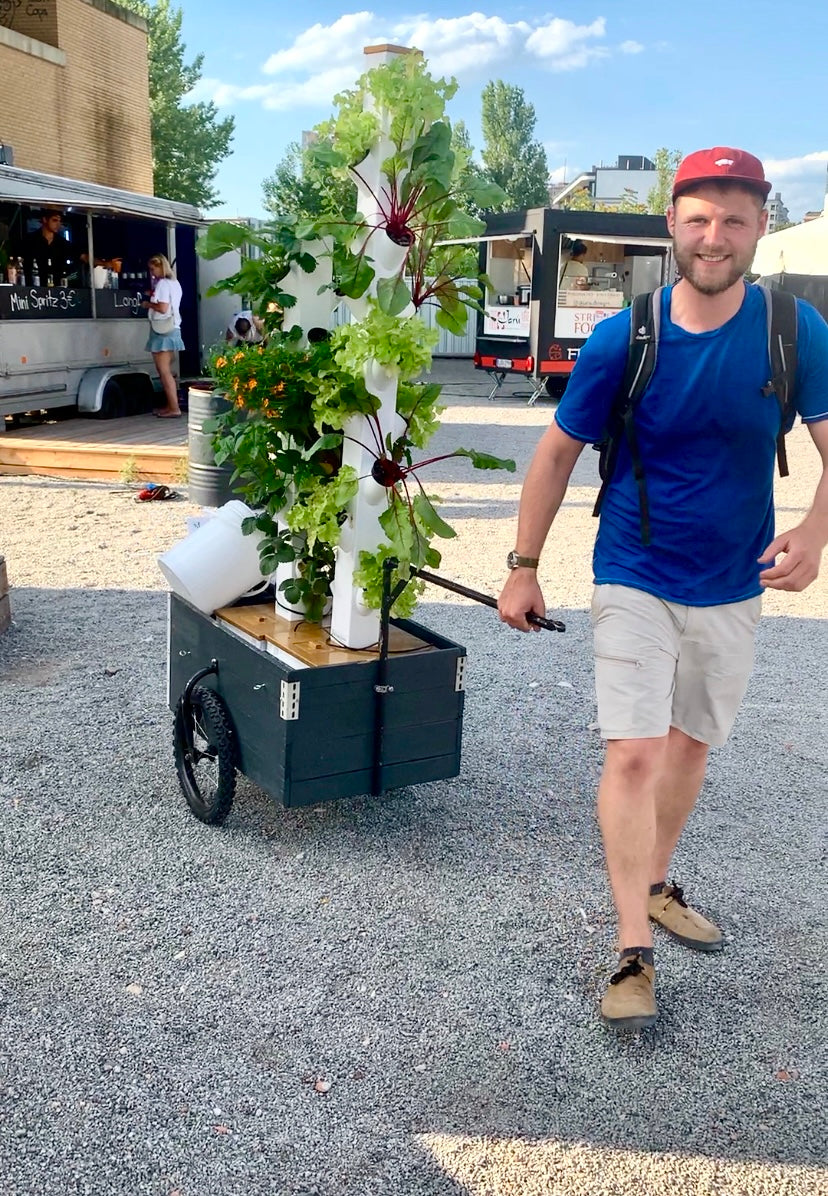 HydroTower auf einem lokalen Pflanzenmarkt